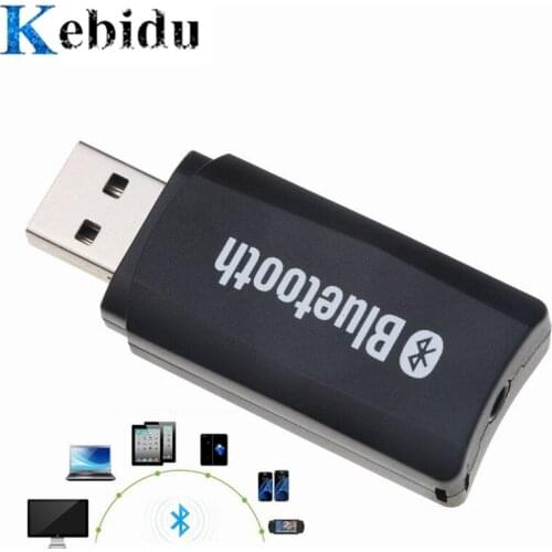 KEBIDU USB Wireless Adapter 3.5mm AUX Bluetooth Receiver Dongle Audio Bluetooth Receiver Adapter 3.5mm Jack Car Kit for Car