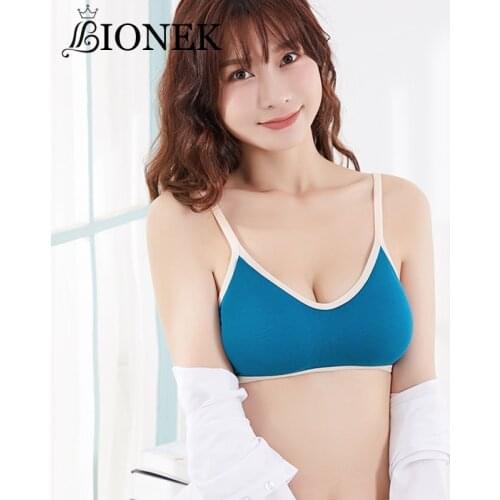 BIONEK Women Sexy Bra Seamless Sleeping Lingerie Female Girls Underwear Bar Sports Top Removable High Elasticity Breathable
