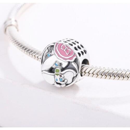 925 Sterling Silver Bead Charm Dumbo & Mrs Jumbo My Precious Love Pendant DIY Jewelry Making For Pandora Original Bracelet
