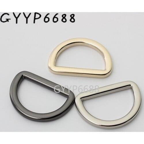10-30-100pcs 4.0mm line 33*23mm 1'' polished tabular d ring for handbag D ring clasp belt connector buckle bag ccessories