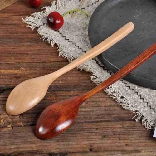Wooden Spoon Bamboo Cooking Utensils Tools Soup-teaspoon Tableware Kitchen Accessories Coffee Drinking Tool Wooden Spoon Fork