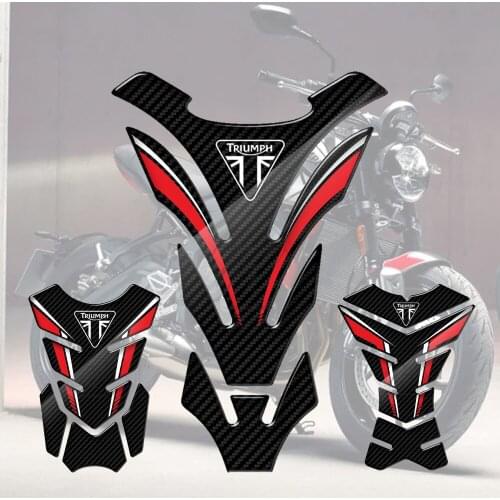 For Triumph 675 765 Tiger 800 900 Speed Triple 3D Carbon-look Motorcycle Tank Pad Protector Sticker