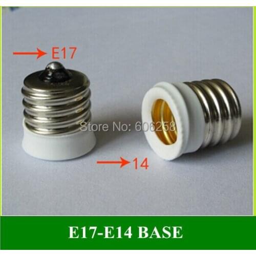 E17 TO E14 Conversion Lamp Holder Conerter E14 LED Bulb Socket Adapter 20PCS