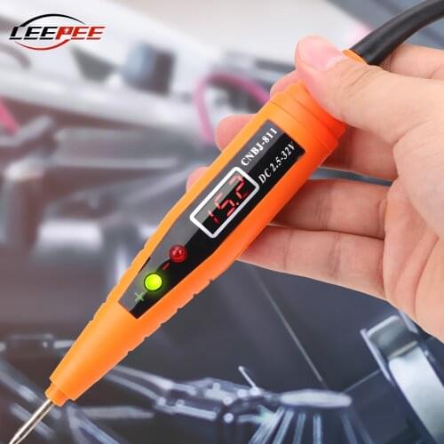 LEEPEE Digital Display Car Accessories Electrical Circuit Test Pen Diagnostic Auto Voltage Tester Repair Tools Universal