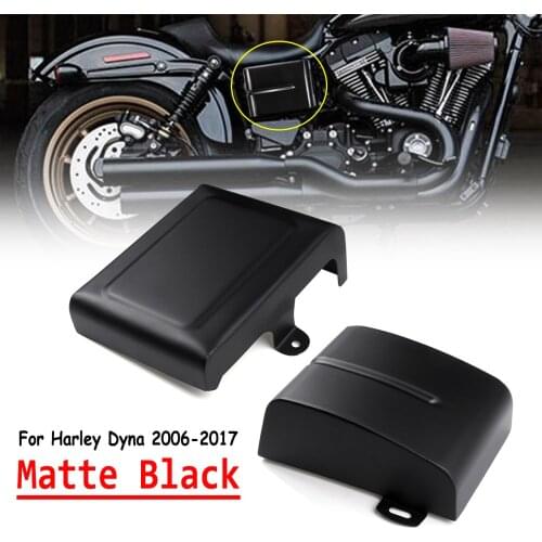 Motorcycle Battery Cover For Harley Dyna Fat Street Bob Super Glide 06-17 Right Matte Black