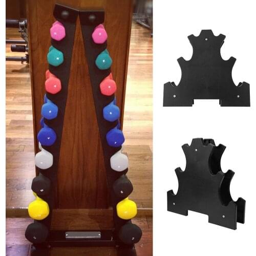 2021 NEW Dumbbell Bracket Fitness Dumbbells Equipment Rack Support Stands 3 Tier Black Gym Equipment Accessories