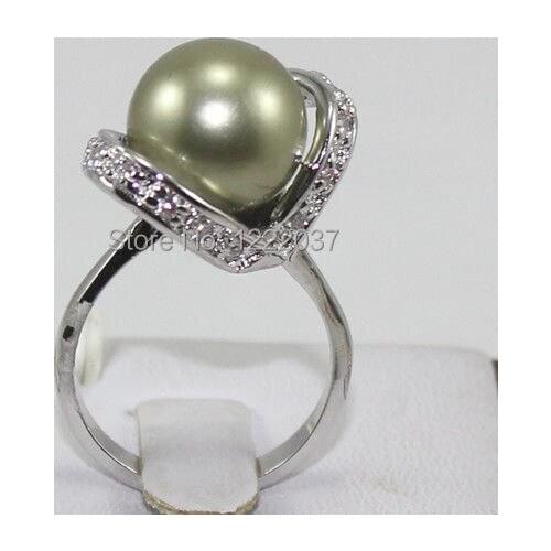 New 5 color blue/green/pink shell pearl&red coral&crystals Ring size:7-9