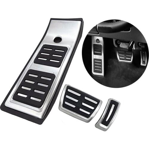 Stainless Steel Foot Pedal For Audi Q5 2018 2019 2020 Accelerator Gas Fuel Brake Pedal Rest Pedal Pads Mats Cover Accessories
