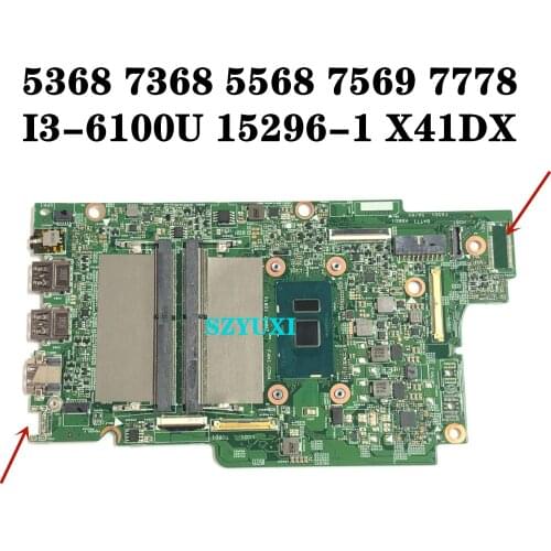I3-6100U For Dell Inspiron 13 5368 7368 5568 7569 7778 Motherboard 15296-1 X41DX DDR4 CN-0JV40X JV40X Mainboard 100%tested