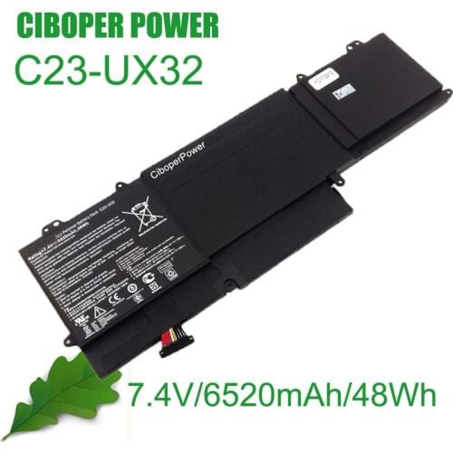Original Quality New Laptop Battery C23-UX32 for U38N U38K U38DT/C4004H UX32 UX32V UX32A UX32VD 7.4V 6520mAh 48WH