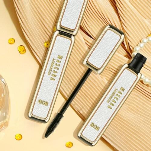 BOB Lambskin Gilt Mascara Elastic Brush Head Waterproof Non-smudge Thick Long Curly Natural and Long-lasting Eye Makeup