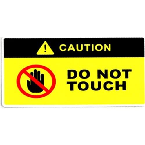 Lifelike Comical CAUTION DO NOT TOUCH Car Sticker Waterproof Sunscreen Reflective Anti-UV Fashion PVC 13CM X 7CM