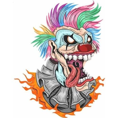 S50120# 13CM/15CM/17CM Personality PVC Decal Evil Clown V4 Waterproof Car Sticker on Motorcycle Laptop Decorative Accessories