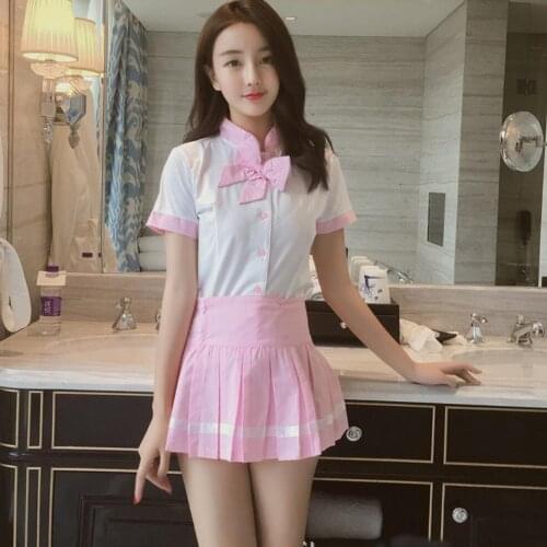 Sexy student uniform tempts passion suit role-play cosplay nightclub outfit