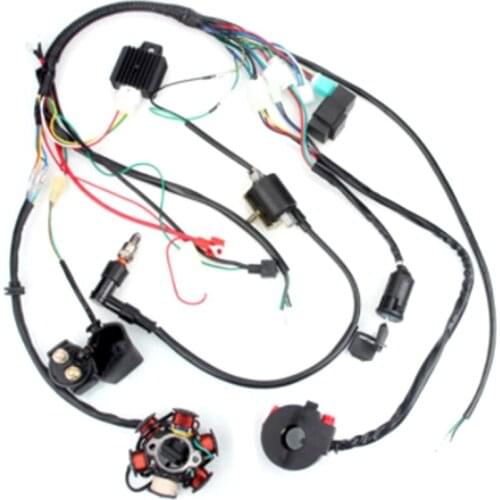 Off-Road Motorcycle for ATV ATV Accessories for 70 90 110 CC Full Vehicle Wiring Harness Line 6-Level Coil Ignition CDI
