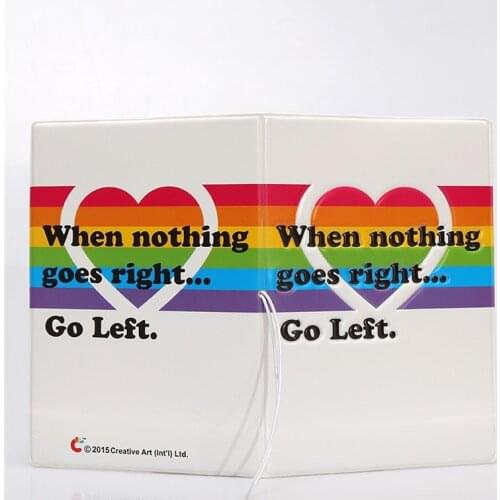 2021 Travel Passport Holder, The Rainbow Stripe PVC Leather 3D Design Travel Passport Cover 14*9.6CM