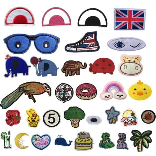Animal embroidery childrens jeans badge can be sewn DIY clothing work supplies patch material accessories 1PCS for sale