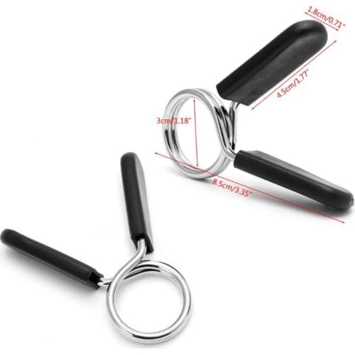 2Pcs 30mm Barbell Gym Weight Lifting Bar Dumbbell Lock Clamp Spring Collar Clips