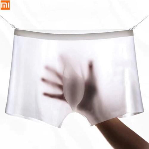 Xiaomi Ice Silk Mens Underwear Boxer Briefs For Men 3D Ultra Thin Comfortable Breathable Quick-Drying Panties 3pcs
