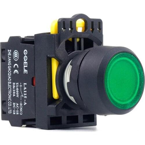 5 PCS Push button switch Flush button LED Momentary IP65 1NO 1NC 1N0+1NC 2NO 2NC LA115-A1-11D-G31