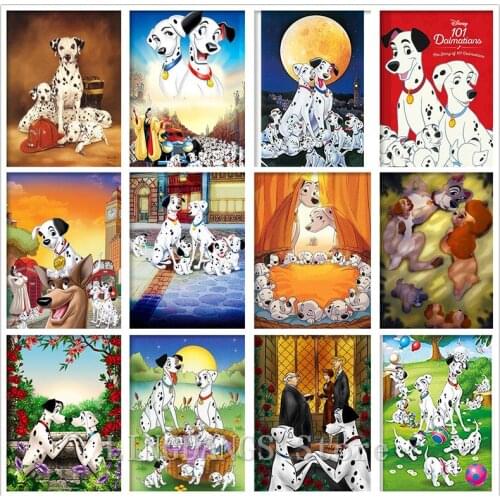 5D DIY Full Drill Diamond Painting Disney Dalmatians Cartoon Dog Diamond Mosaic Embroidery Cross Stitch Art Kits Home Decor Gift