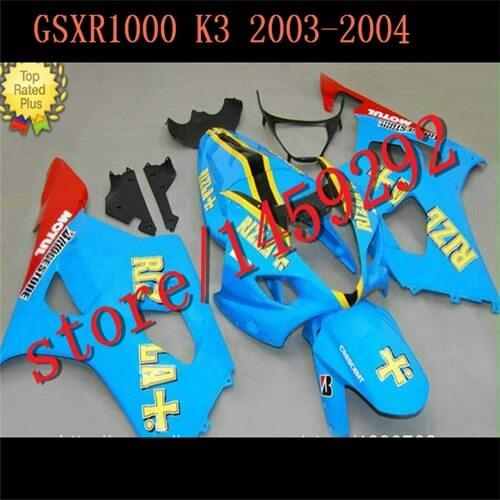 ABS Blue New Fairing for A GSXR1000 03-04 K3 GSX-R 1000 2003-2004 mold GSX-1000R 03 04 2003 2004 BBF