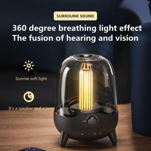 LED breathing light bluetooth speaker 40W portable wireless subwoofer colorful luminous FM radio home card speaker caixa de som