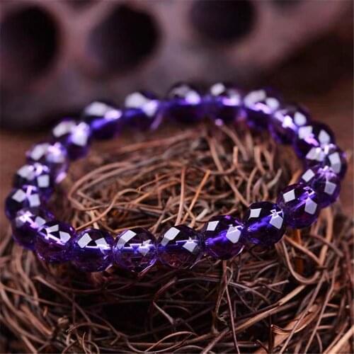 100% Natural Purple Amethyst Quartz Bracelet For Women Men Love Uruguay Crystal Round Beads Gemstone Stretch AAAAA 8mm 10mm 12mm