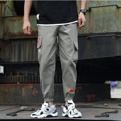 Hot New Mens Cargo Pants Fashion Hop Hip Printing Letter Harem pants Joggers Loose Trousers Leisure Harajuku Men Sweatpants
