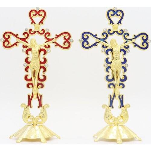 HeyMamba Church Relics Figurines Jesus Christ Cross Wall Crucifix Wall Cross Jesus Cross For Wall Decoration Religious Gift