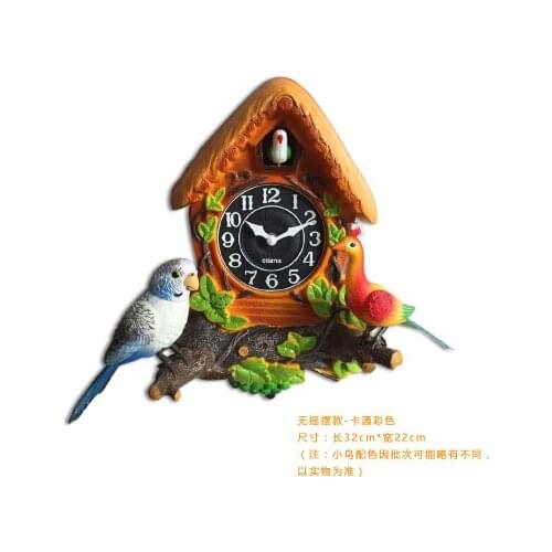 Cuckoo watch cartoon children room decorate the living room and bedroom quiet time bird Reporting time quartz wall children room