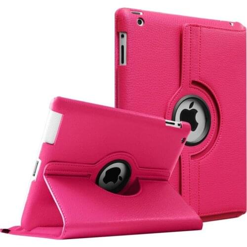 For Apple iPad 2 3 4 Case 360 Degrees Rotating PU Leather Cover for iPad 2 3 4 Stand Holder Cases Smart Tablet A1397 A1416 A1430