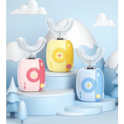 GY Childrens Electric Toothbrush U-Shaped Automatic Sonic Toothbrush U-Shaped Baby Child Brushing Teeth Cleaner