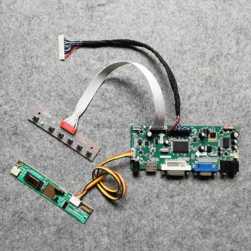 LVDS 30Pin VGA+DVI 1400*1050 DIY kit Fit LTN141P2/LTN141P4/QD15FL02/QD14FL02 matrix M.NT68676 1CCFL LCD monitor drive board