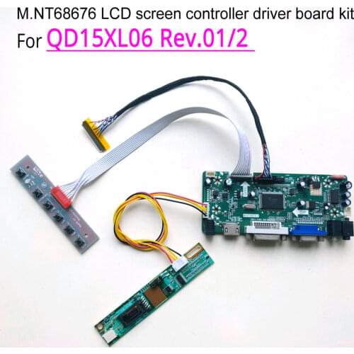 For QD15XL06 Rev.01/2 MNT68676 screen controller drive board DVI VGA LCD monitor panel LVDS 30Pin CCFL 1024*768 15" DIY kit