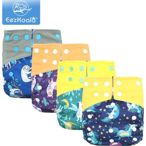 EezKoala Eco-friendly Cloth Pocket Diaper Sude Cloth Baby Nappy with two pockets Washable &Adjustable Cloth Pocket Baby Nappys