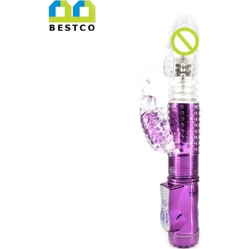 Bestco Thrusting Dildo Vibrator Clit Pussy Massager Rabbit Beads G Spot Clitoris Stimulator Adult Sex Toys Women Masturbator