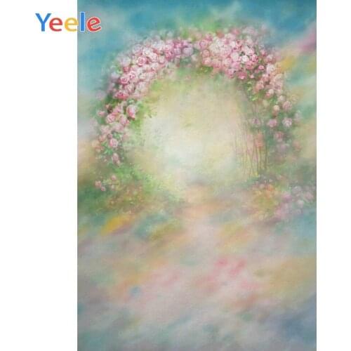 Yeele Dreamlike Pergola Photocall Wreath Flowers Photography Backdrop Photographic Studio Photo Background Decorations Prop