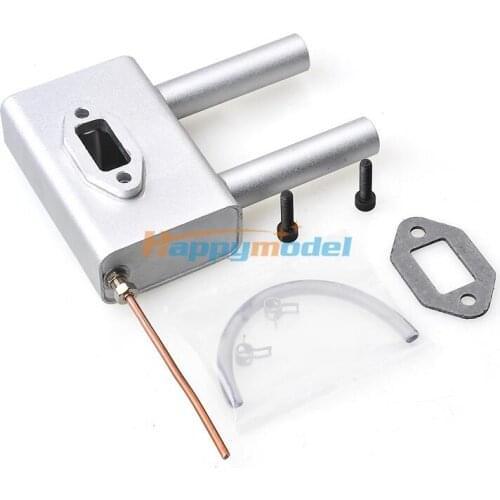 Pitts Muffler with Smoke / Smoking Function Exhaust Pipe for DLE35RA Gasoline Engine