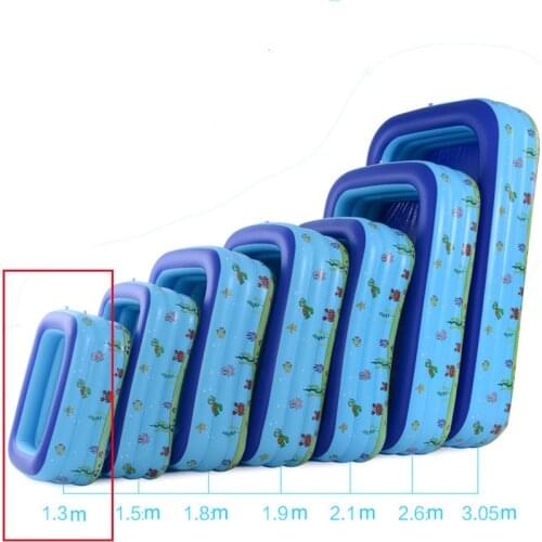 Intime 1.3m Inflable Pool, PVC Blue Printed for Kids Baby Adult Swimming 130x90x48cm