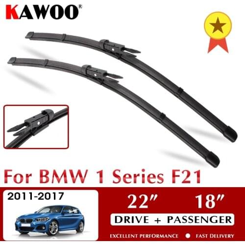 KAWOO Wiper Front Car Wiper Blades For BMW 1 Series F21 October 2011 - Nov. 2017 Windshield Windscreen Window 22"+18" LHD RHD