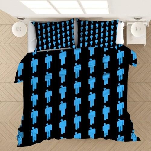 Black Blue Dot Music People Bedding Set King Single Bed Linen Duvet Cover Pillowcase Home Textiles Children Girls Boys Gift
