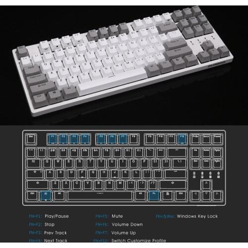 DURGOD Mechanical Keyboard [Cherry MX Brown] NKRO 87 Key Anti-ghosting Gaming Keyboard for Gamer/Typist/Office - QWERTY-Layout
