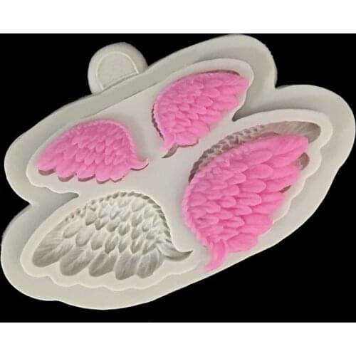 Minsunbak Cake Tools Wing silicone mold Angel Wings Cake Decorating Tools Chocolate candy baking tool Sugarcraft