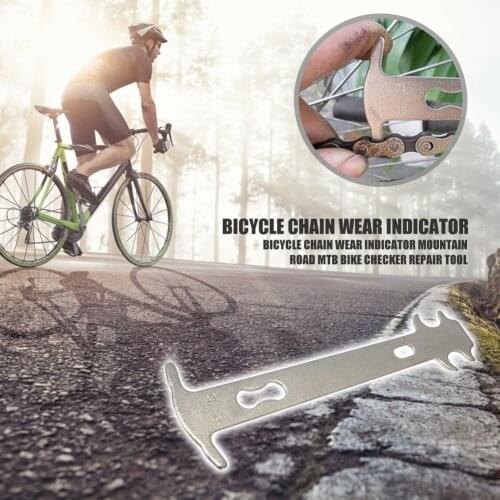 Multi-Functional Bicycle Measuring Chain Wear Indicator Durable Steel Chains Checker Road MTB Bike Replace Repair Gadgets