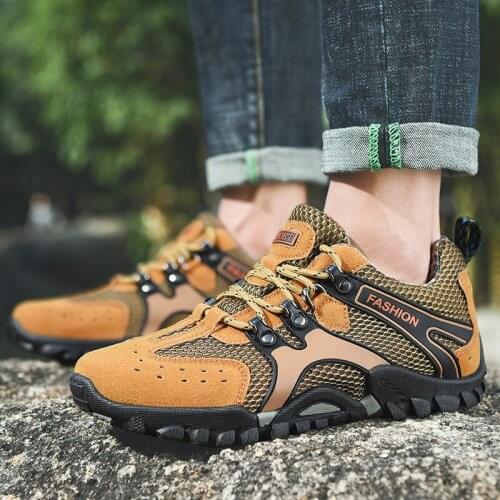 Men Outdoor Shoes Trekking Walking Tourism Hiking Mens Sneakers Treking Tracking Camping Footwear Mountain Rock Climbing Shoes