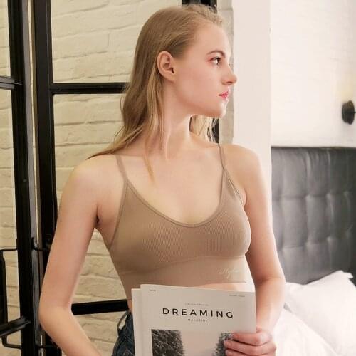 Soft Plunge Bralette Unlined V Neck Bras Backless Top Women Sexy Bra Underwear Outfit Tank No Pads Breathable Brassier