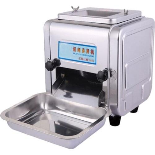 Stainless Steel Meat Cutter Commercial Desktop Slicer Fully Automatic Electric 220V 750W Shredded Vegetable Cutter Meat Grinder