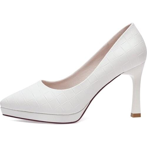 Pointed Stiletto Shoes, Shallow Mouth Solid Color WomenS Shoes, Platform WomenS Shoes