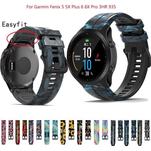 26 22mm Silicone Watchband for Garmin Fenix 6X 6 Pro Watch Quick Release Easy fit Wrist Band Strap For Fenix 5X 5 Plus 3 3HR